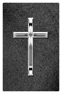 DF35T 510 SL SH BK Silver Single Cross Shimmer Black Background